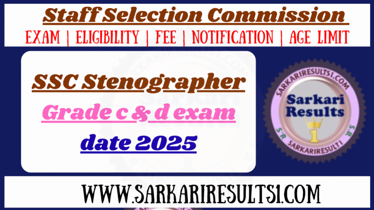 SSC Stenographer Grade C& D
