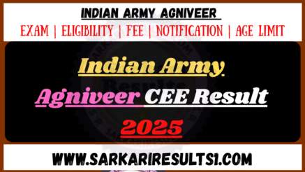 Army Agniveer CEE Result