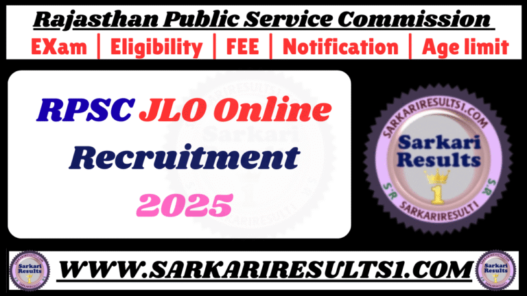 RPSC JLO Junior Legal Officer