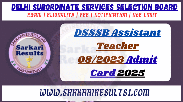 DSSSB Assistant Teacher